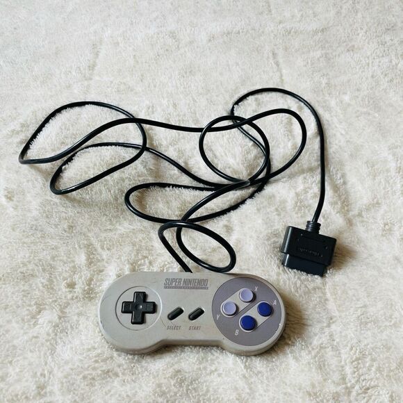SNES Super Nintendo Original Controller Authentic OFFICIAL SNS-005 Working - Picture 1 of 4
